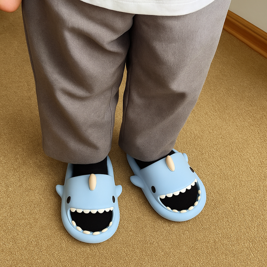 Kinderslippers met Haaienontwerp