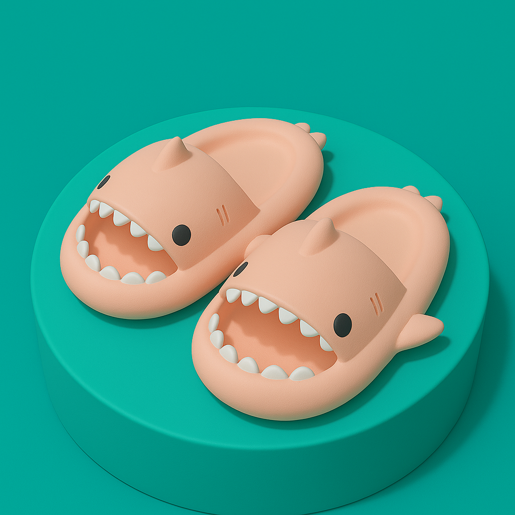 Kinderslippers met Haaienontwerp