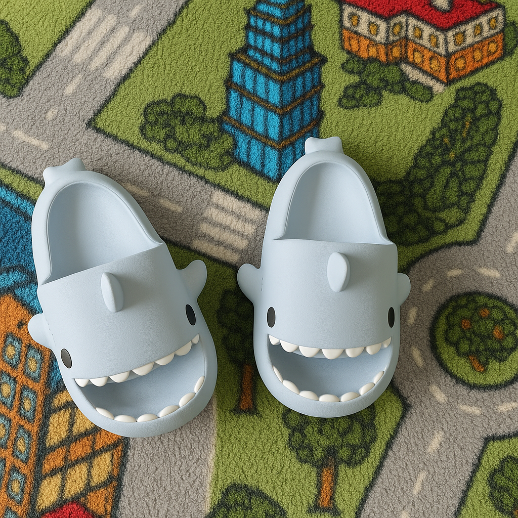 Kinderslippers met Haaienontwerp