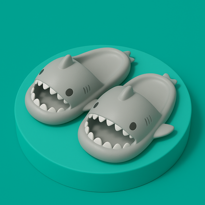 Kinderslippers met Haaienontwerp