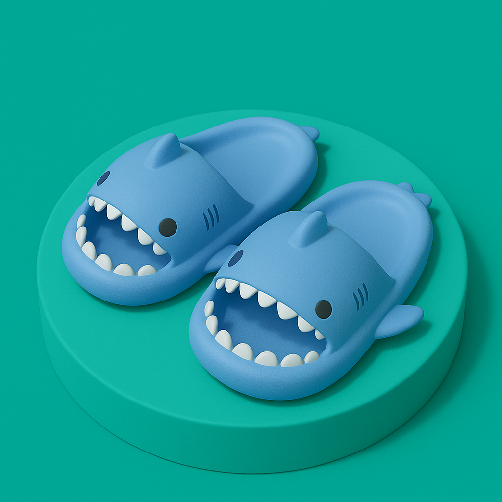 Kinderslippers met Haaienontwerp